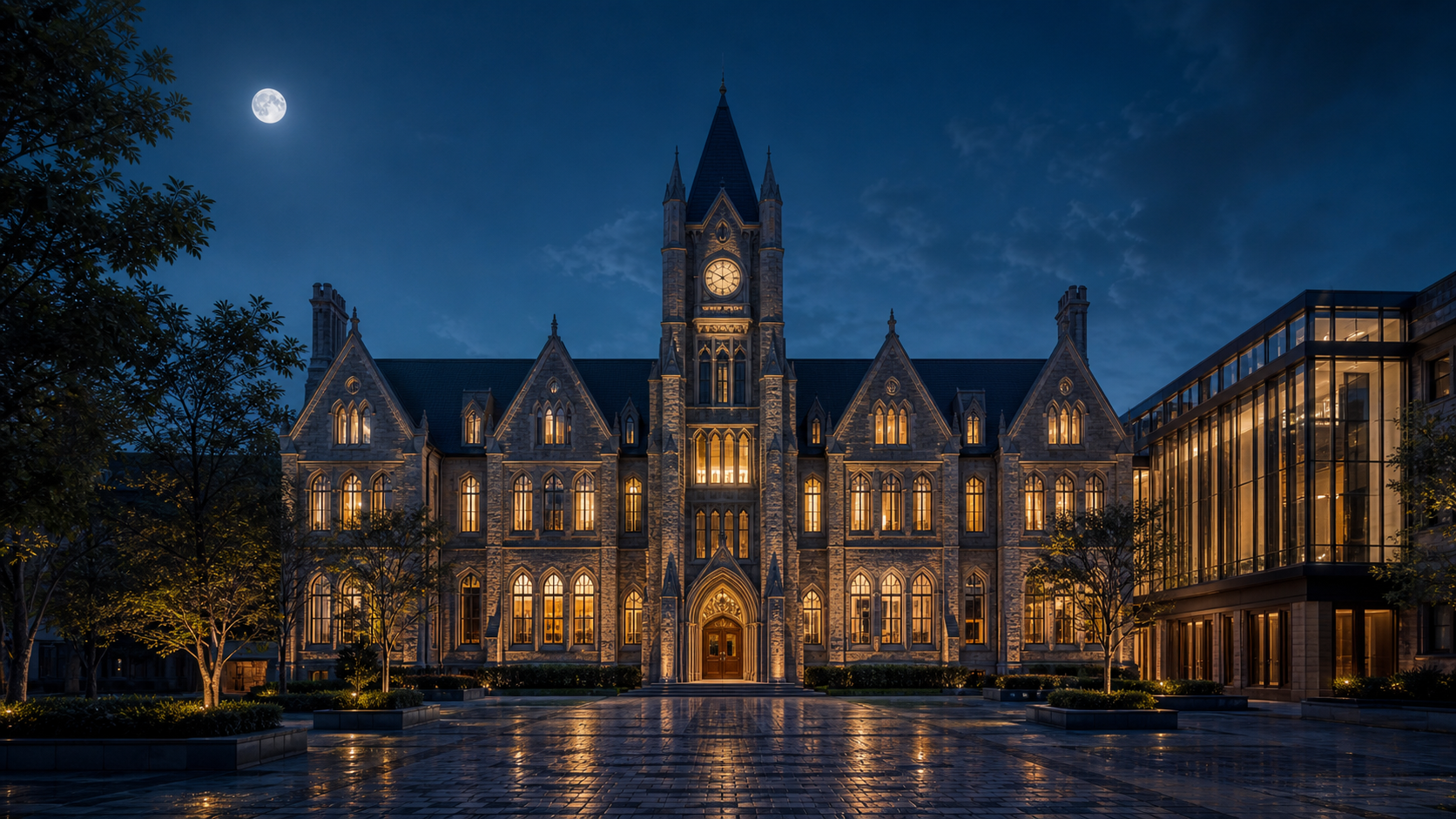 主教学楼夜景